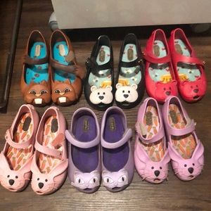 Mini Melissa Lot Size 10 Sandals Very Good Condition Black Brown Pink Lavender